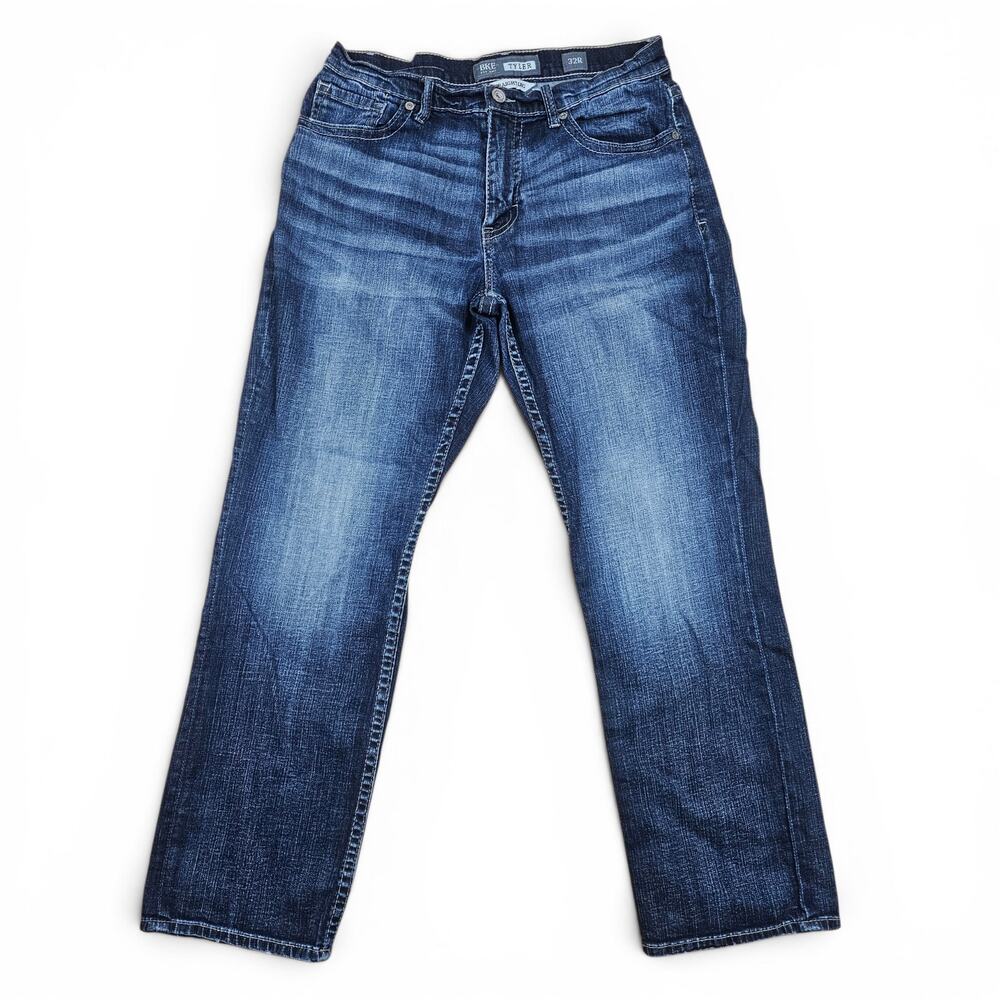 BKE TYLER Straight Leg Jeans Mens 32R Medium Wash Stretch Denim Casual
